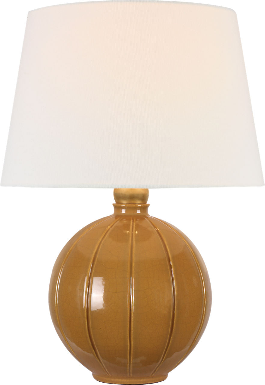 Ponteil 17" Table Lamp | Crackled Sienna | Linen Shade