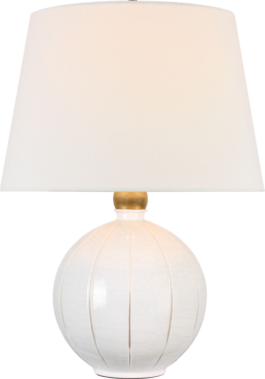 Ponteil 26" Table Lamp | Crackled Ivory | Linen Shade