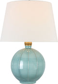Ponteil 26" Table Lamp | Crackled Robin | Linen Shade