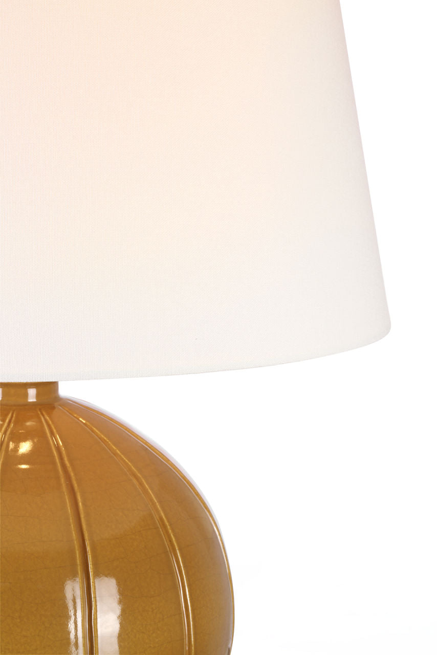 Ponteil 26" Table Lamp | Crackled Sienna | Linen Shade