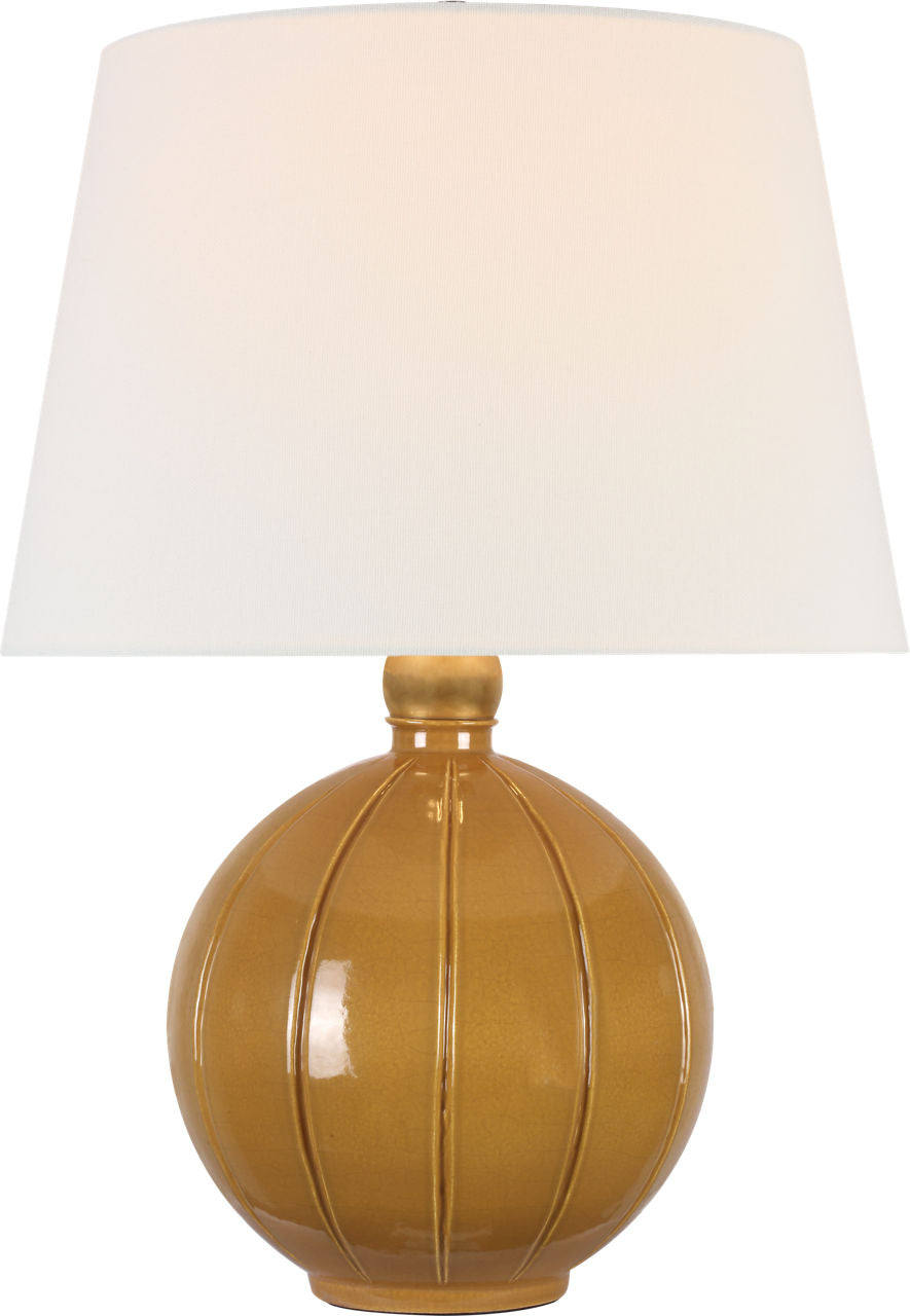 Ponteil 26" Table Lamp | Crackled Sienna | Linen Shade