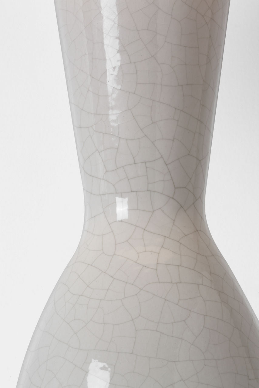Jess 29" Table Lamp | Crackled Ivory | Linen Shade