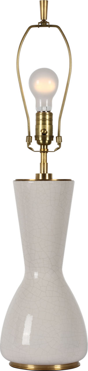 Jess 29" Table Lamp | Crackled Ivory | Linen Shade