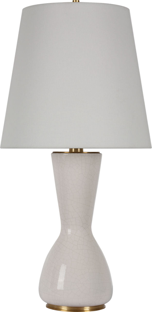 Jess 29" Table Lamp | Crackled Ivory | Linen Shade