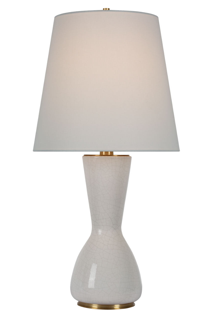Jess 29" Table Lamp | Crackled Ivory | Linen Shade