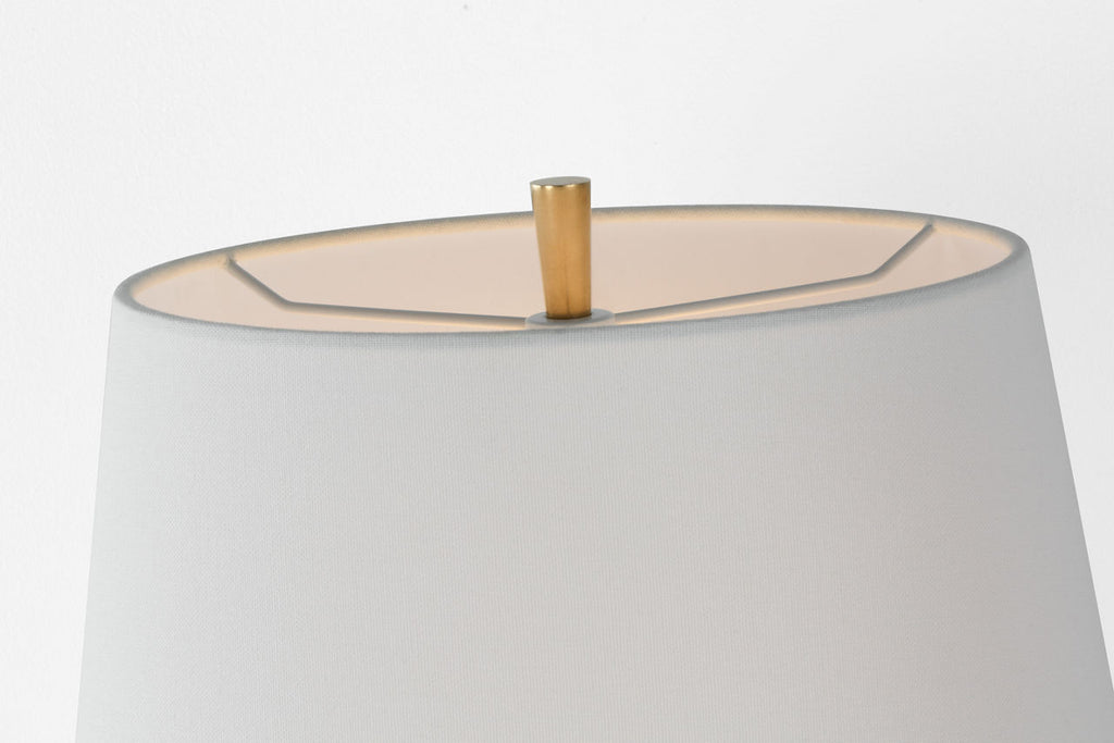 Jess 29" Table Lamp | Crackled Robin | Linen Shade
