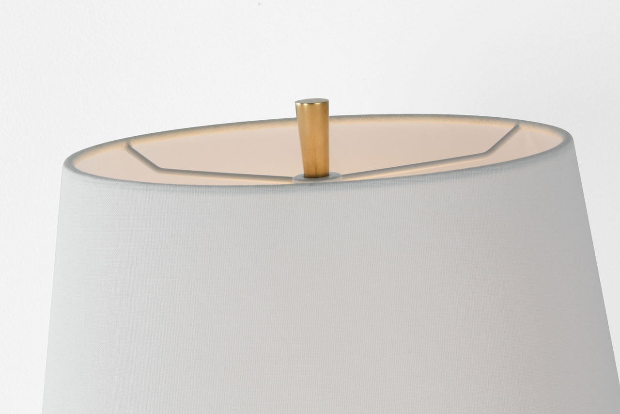 Jess 29" Table Lamp | Crackled Robin | Linen Shade