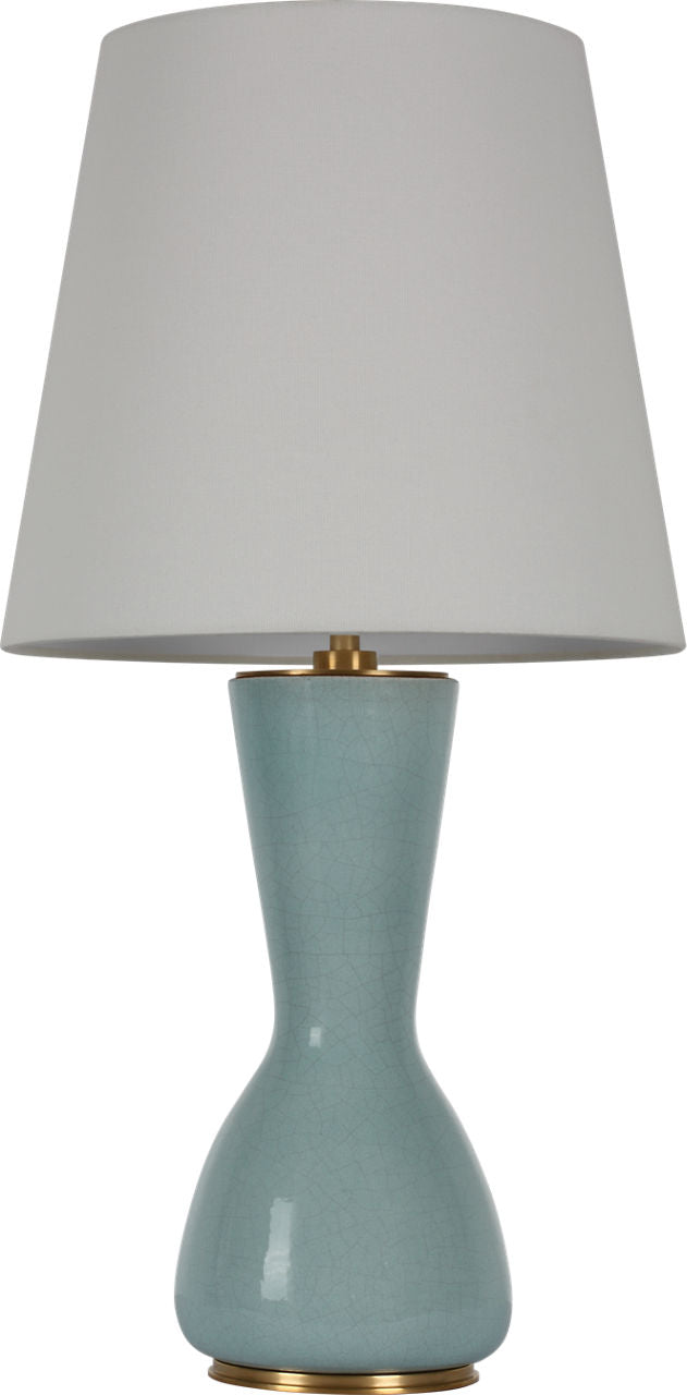 Jess 29" Table Lamp | Crackled Robin | Linen Shade