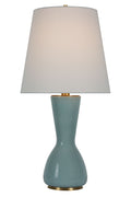 Jess 29" Table Lamp | Crackled Robin | Linen Shade