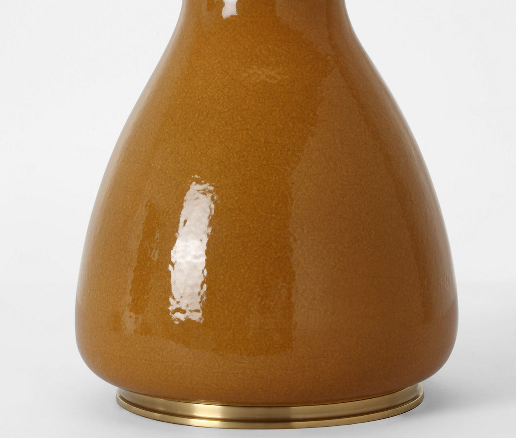 Jess 29" Table Lamp | Crackled Sienna | Linen Shade