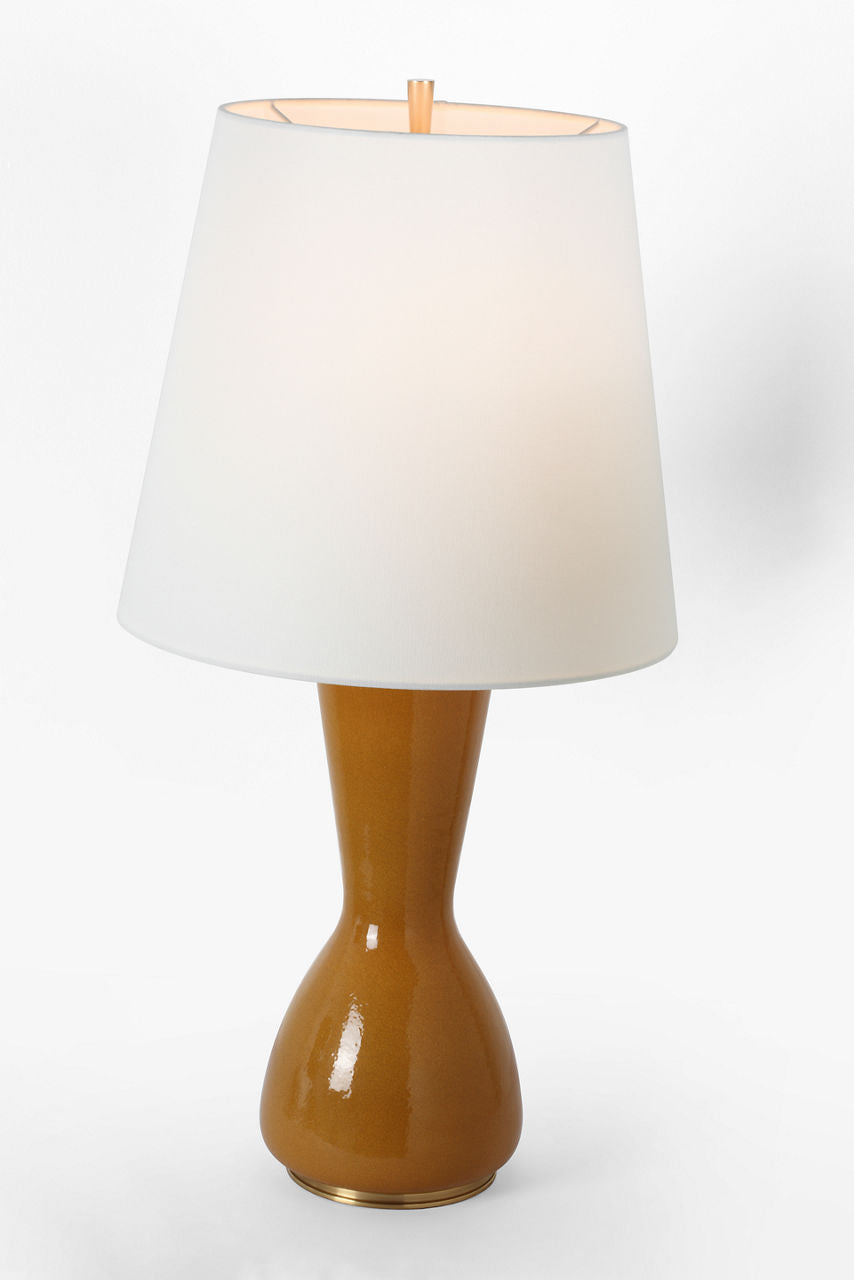 Jess 29" Table Lamp | Crackled Sienna | Linen Shade