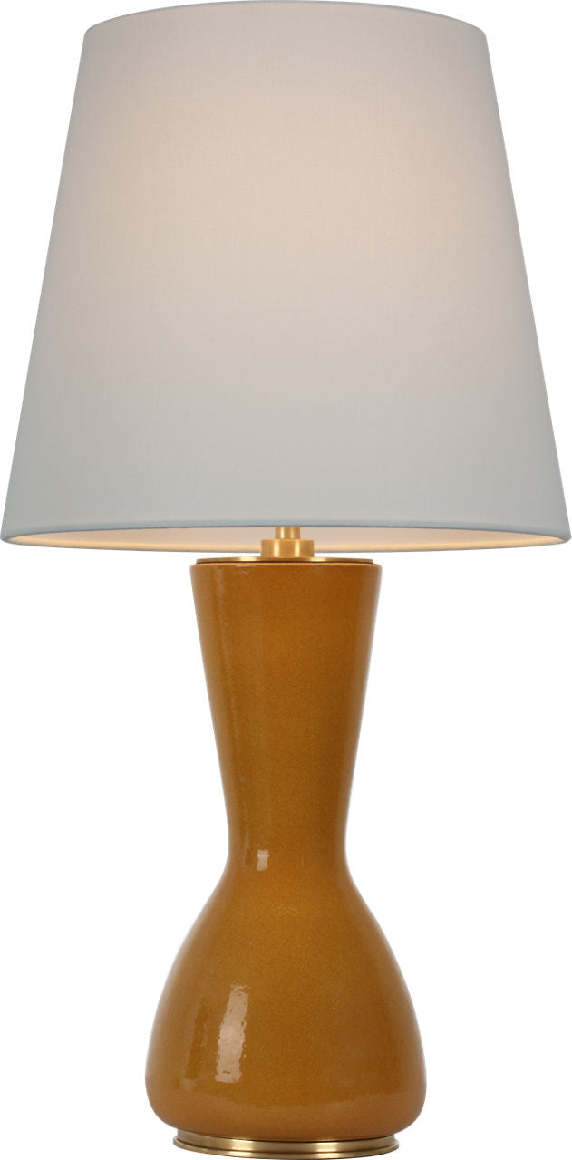 Jess 29" Table Lamp | Crackled Sienna | Linen Shade