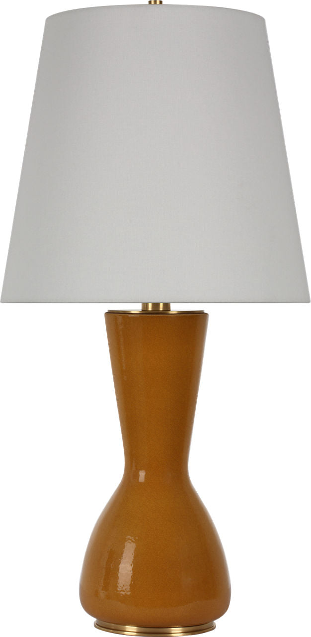 Jess 29" Table Lamp | Crackled Sienna | Linen Shade