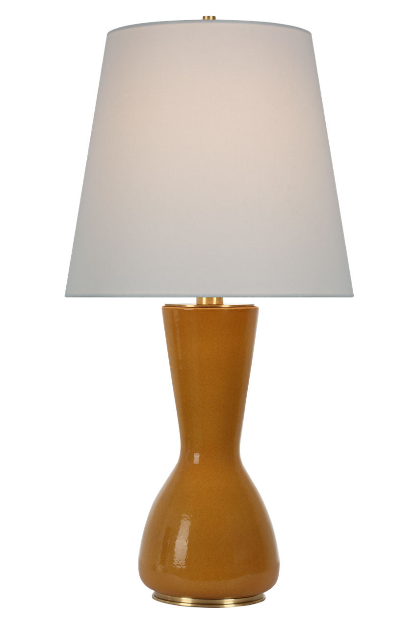 Jess 29" Table Lamp | Crackled Sienna | Linen Shade