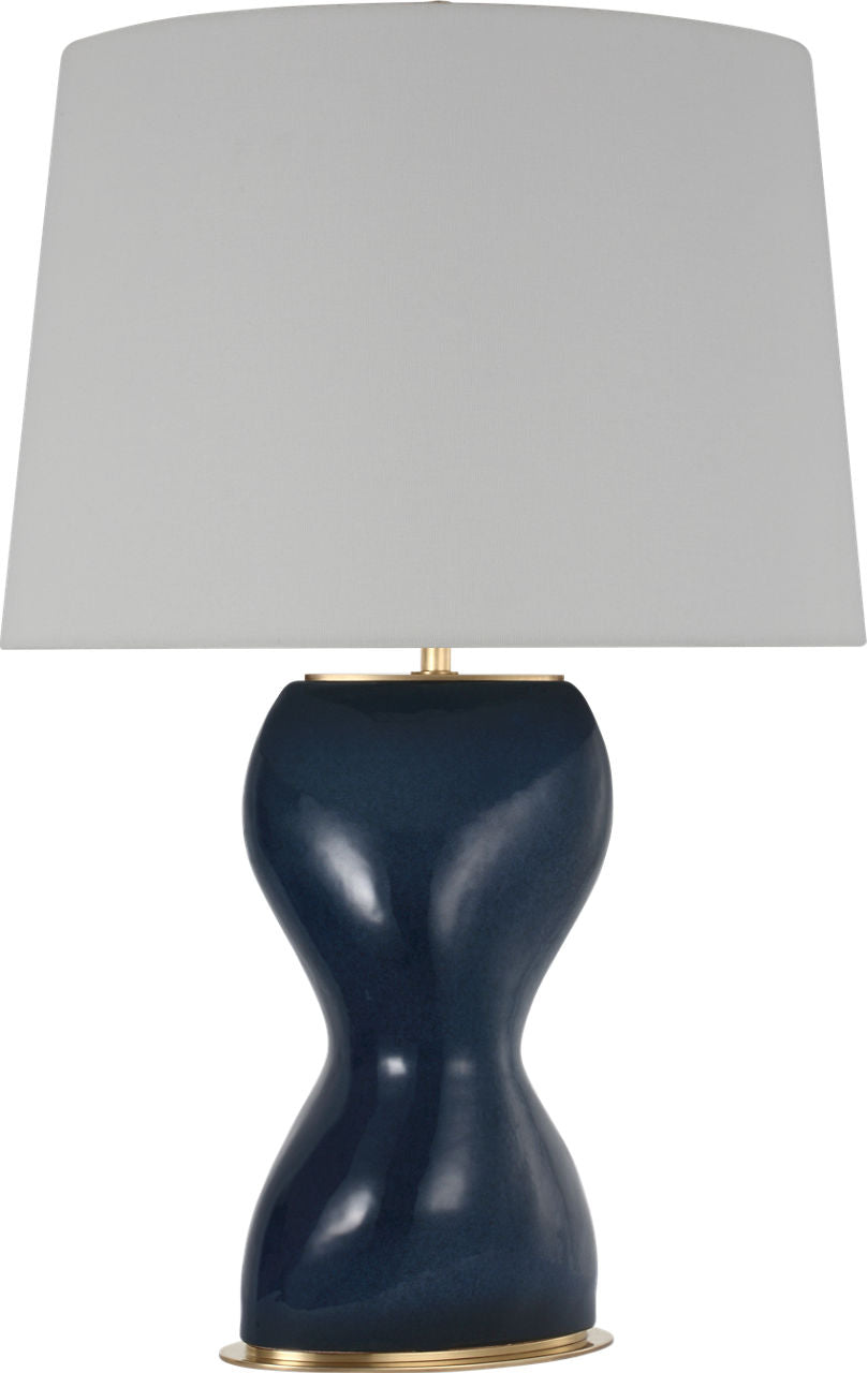 Misaki 28" Table Lamp | Sandy Midnight | Linen Shade