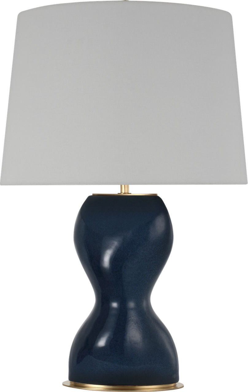 Misaki 28" Table Lamp | Sandy Midnight | Linen Shade