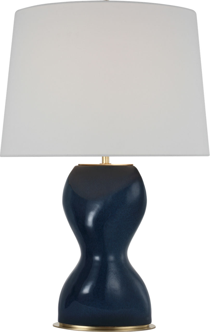 Misaki 28" Table Lamp | Sandy Midnight | Linen Shade