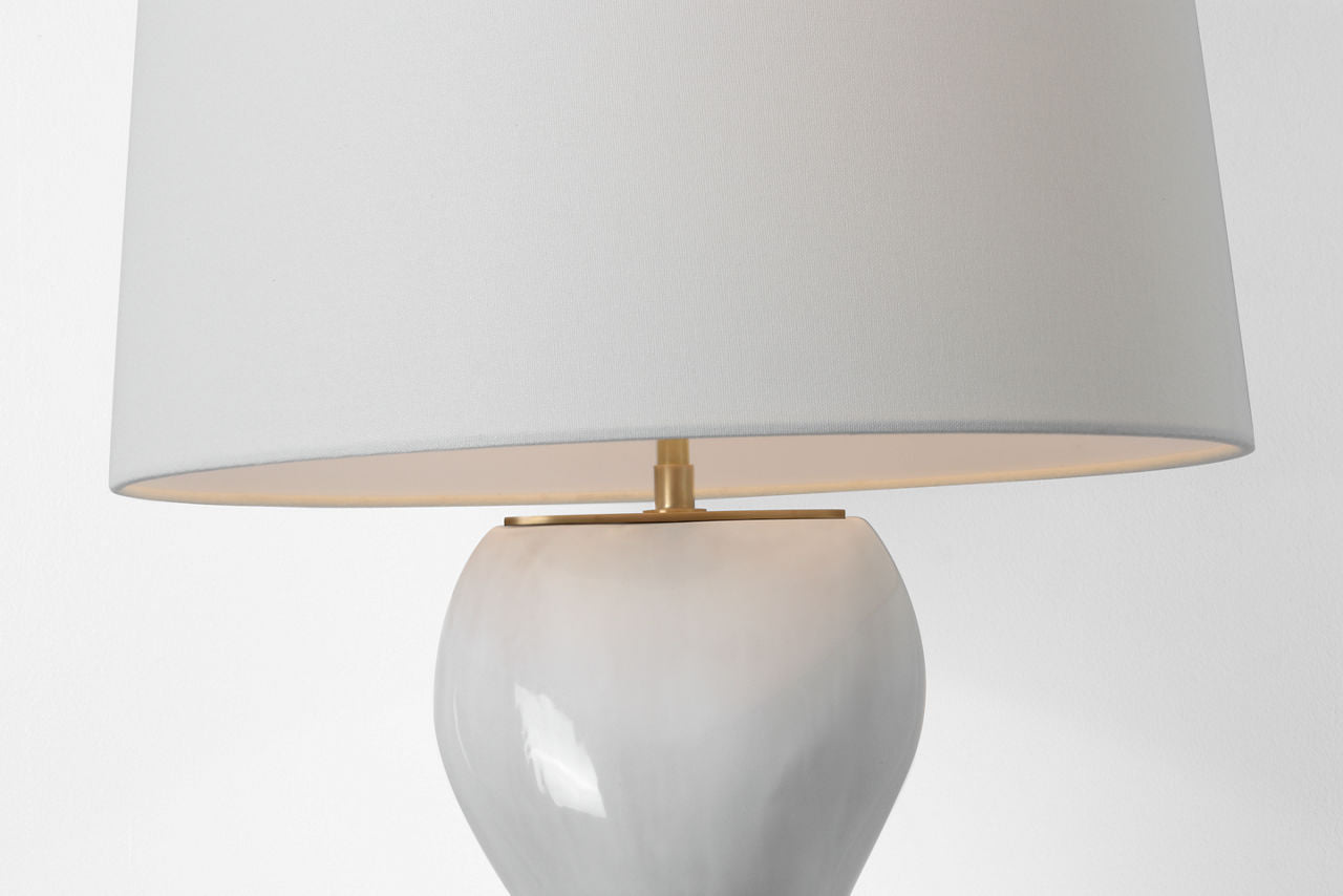 Misaki 28" Table Lamp | Veiled White | Linen Shade