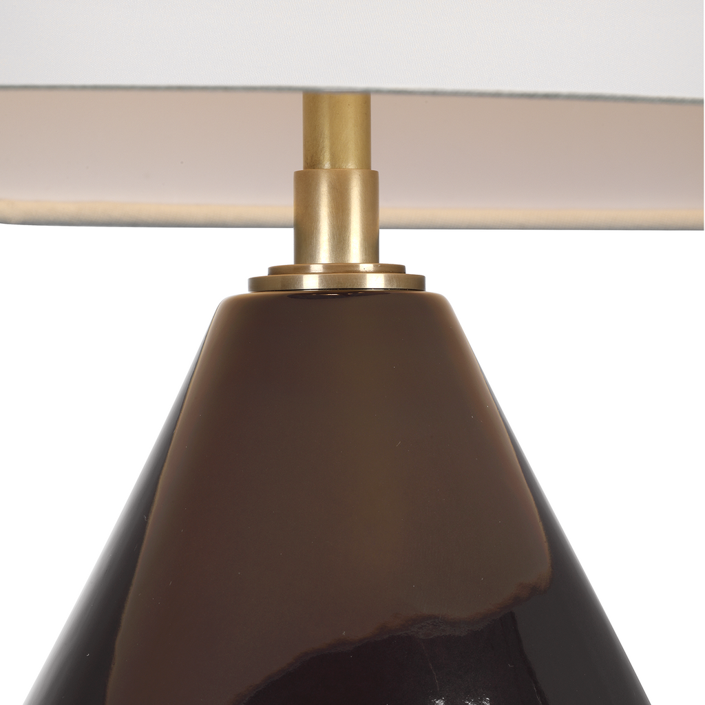 Noppon 30" Table Lamp | Black Caviar | Linen Shade
