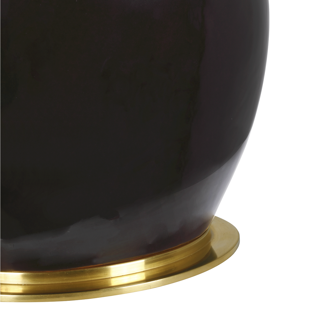 Noppon 30" Table Lamp | Black Caviar | Linen Shade