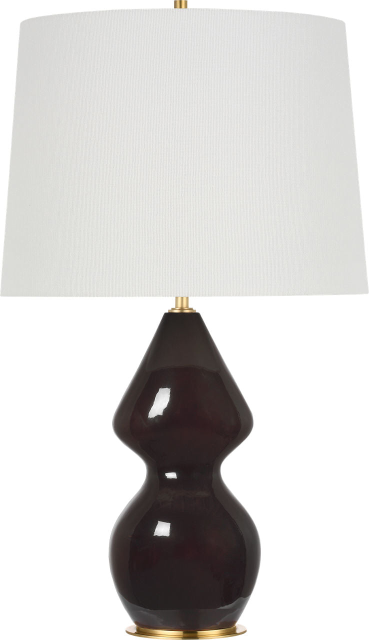 Noppon 30" Table Lamp | Black Caviar | Linen Shade