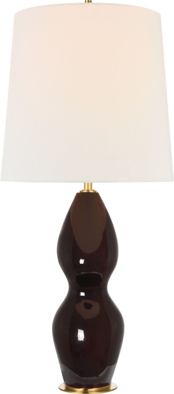Noppon 30" Table Lamp | Black Caviar | Linen Shade