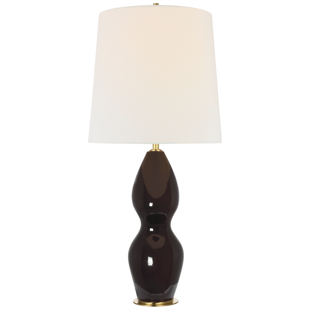 Noppon 30" Table Lamp | Black Caviar | Linen Shade