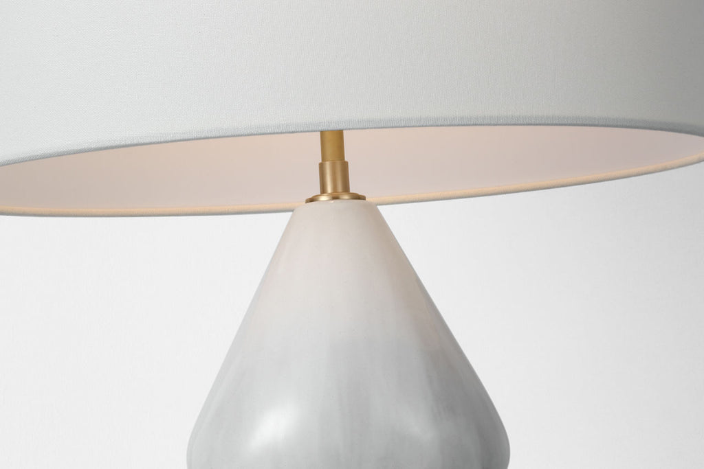 Noppon 30" Table Lamp | Veiled White | Linen Shade