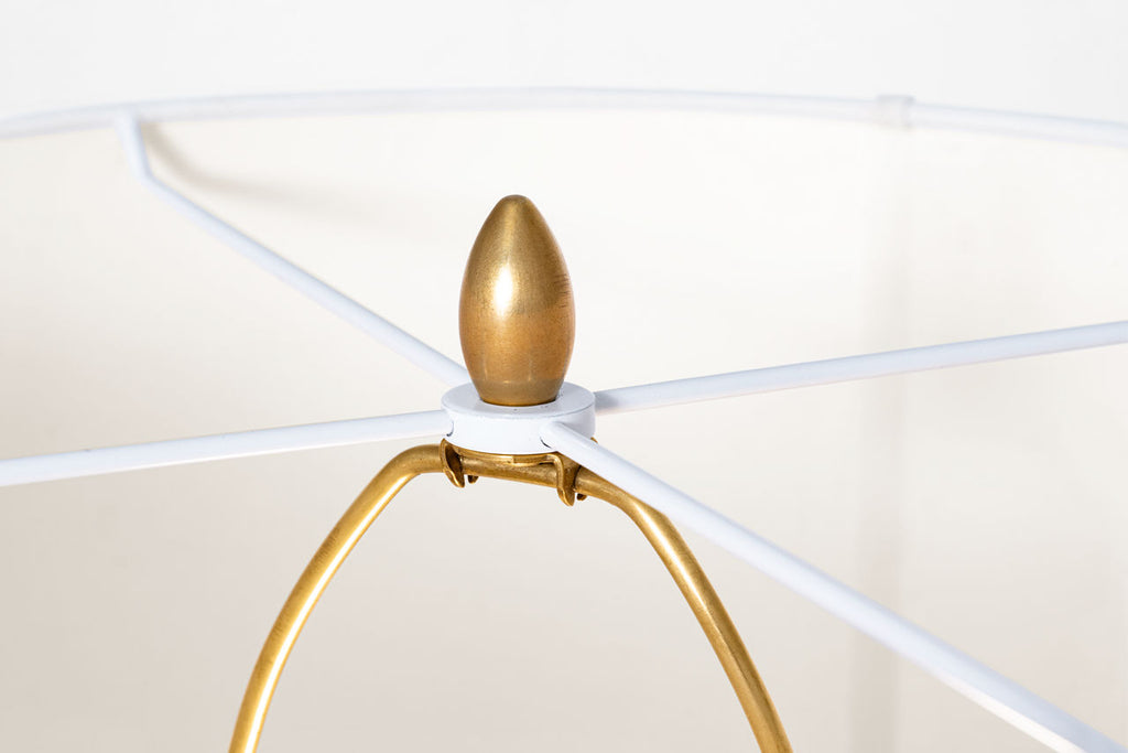 Olinda 24" Low Table Lamp | Crackled Robin | Linen Shade