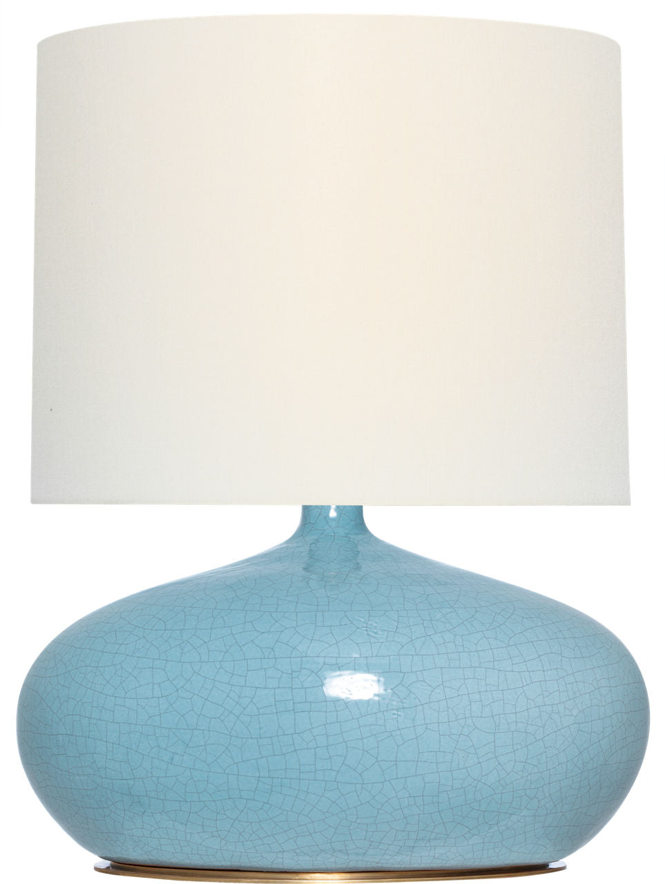 Olinda 24" Low Table Lamp | Crackled Robin | Linen Shade