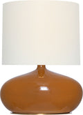 Olinda 24" Low Table Lamp | Crackled Sienna | Linen Shade