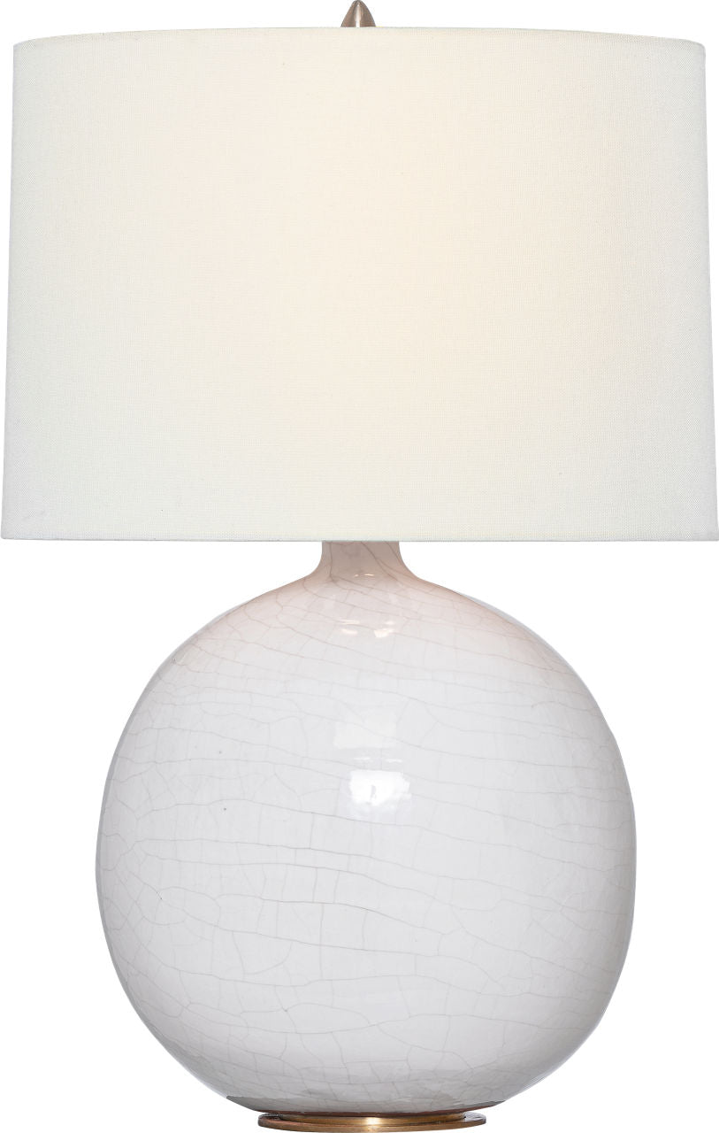 Sao Paulo 29" Table Lamp | Crackled Ivory | Linen Shade