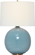 Sao Paulo 21" Table Lamp | Crackled Robin | Linen Shade