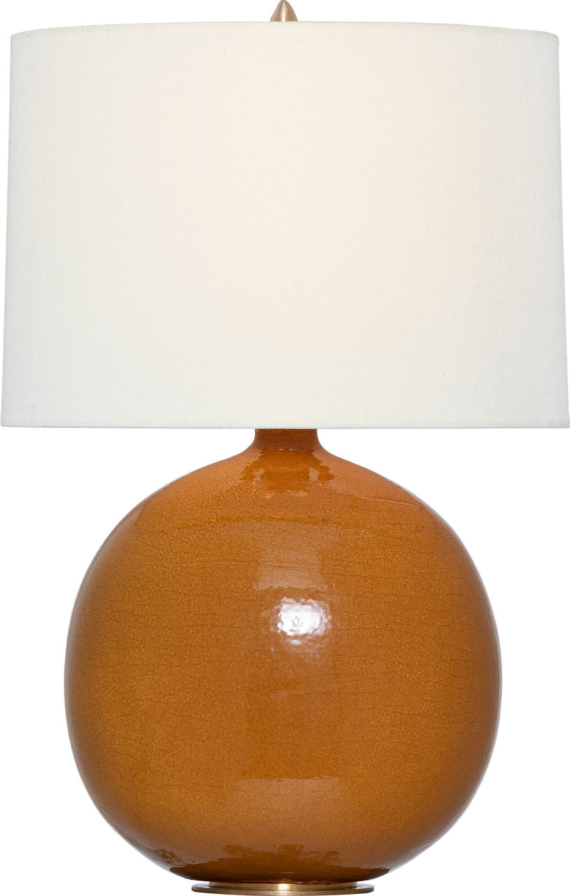 Sao Paulo 29" Table Lamp | Crackled Sienna | Linen Shade