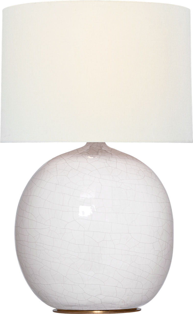 Sao Paulo 29" Table Lamp | Crackled Ivory | Linen Shade