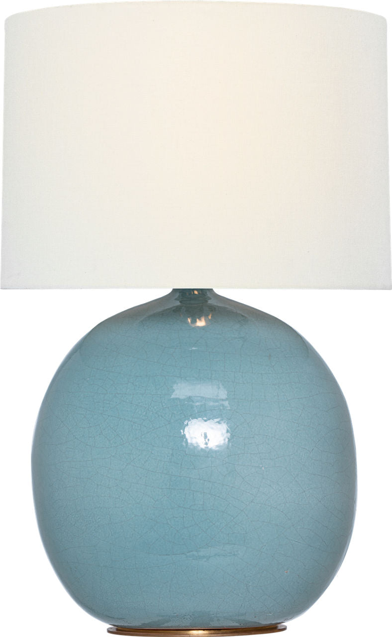 Sao Paulo 29" Table Lamp | Crackled Robin | Linen Shade
