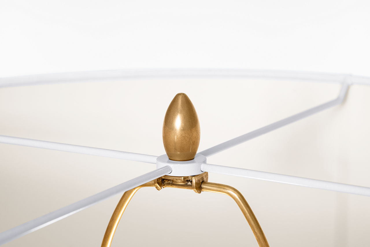 Sao Paulo 29" Table Lamp | Crackled Sienna | Linen Shade
