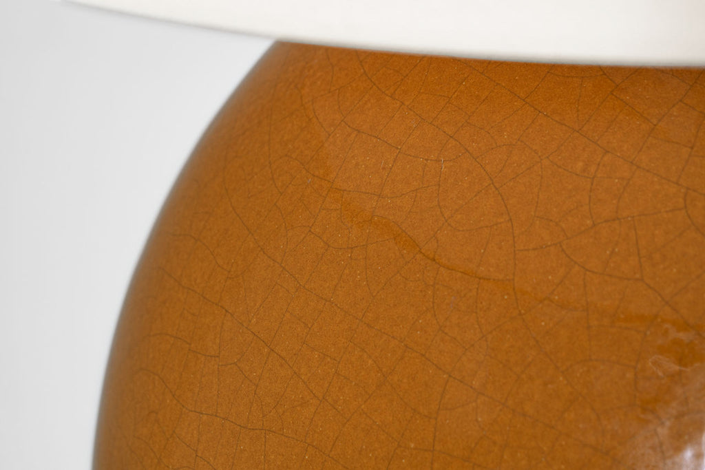 Sao Paulo 29" Table Lamp | Crackled Sienna | Linen Shade