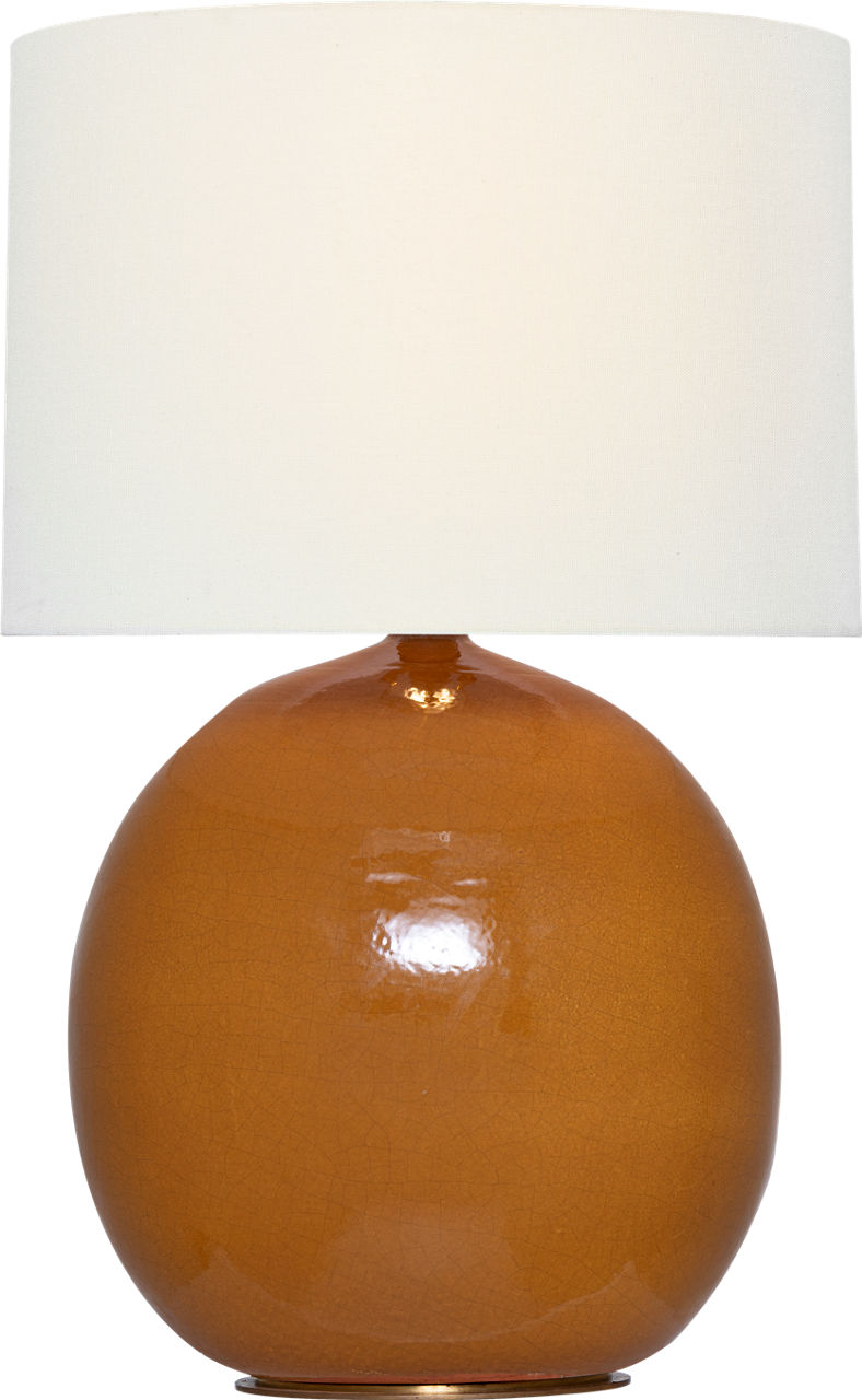 Sao Paulo 29" Table Lamp | Crackled Sienna | Linen Shade