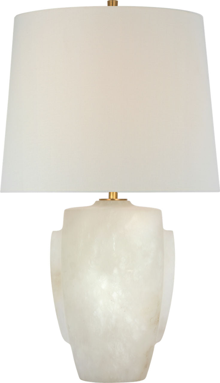 Anfai Medium Table Lamp | Alabaster | Linen Shade