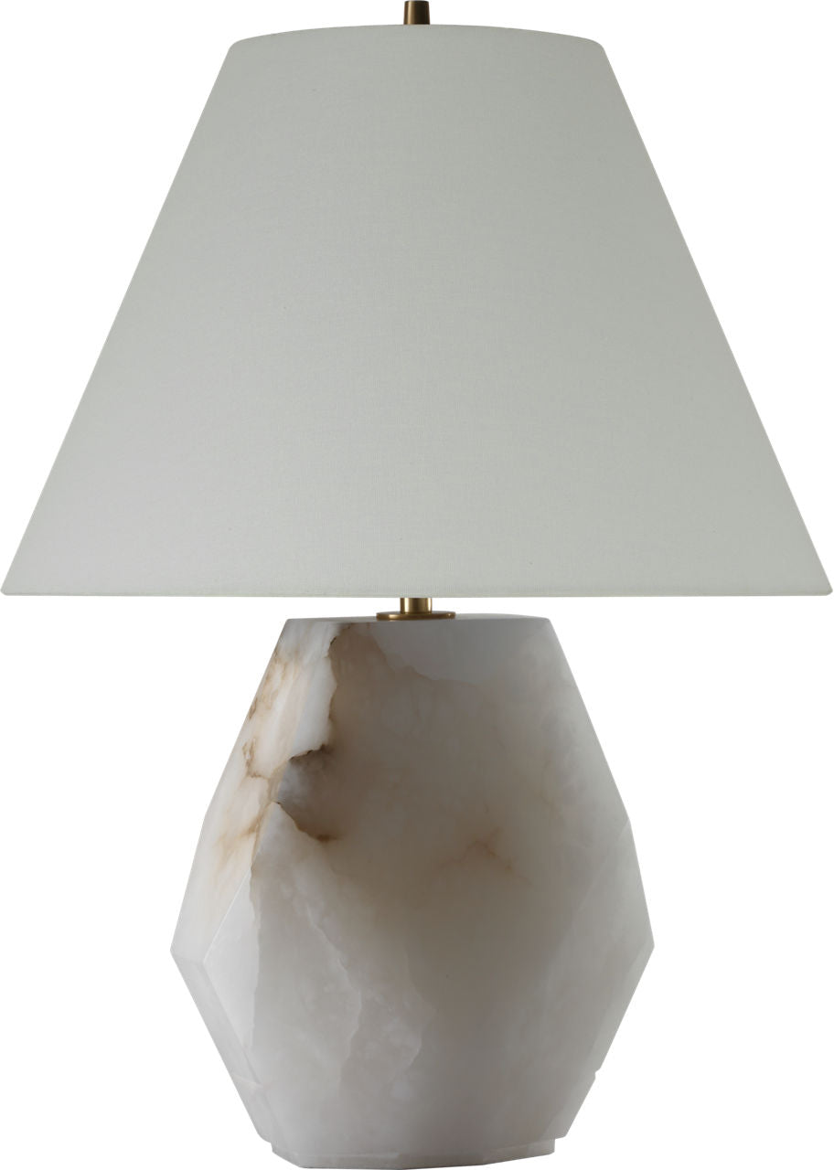 Anthenee 25" Table Lamp | Alabaster | Linen Shade