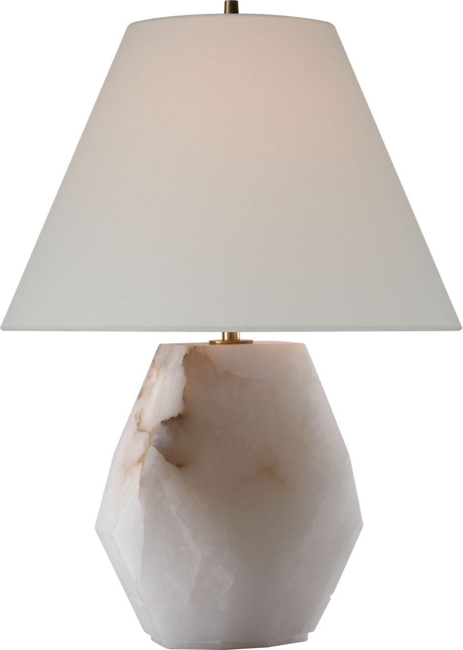 Anthenee 25" Table Lamp | Alabaster | Linen Shade