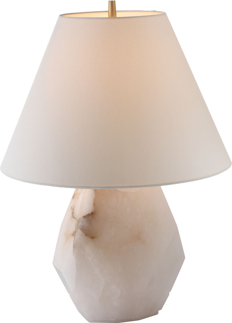 Anthenee 25" Table Lamp | Alabaster | Linen Shade