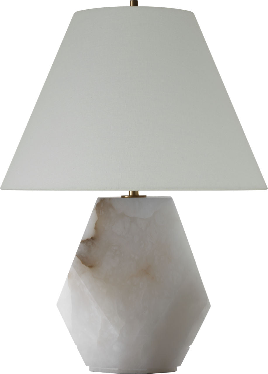 Anthenee 25" Table Lamp | Alabaster | Linen Shade