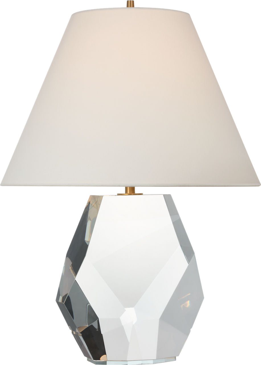 Anthenee 25" Table Lamp | Crystal | Linen Shade