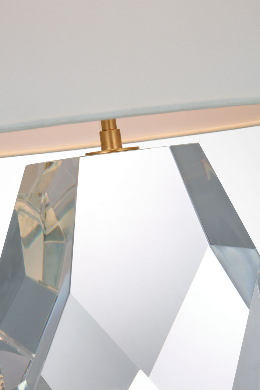 Anthenee 25" Table Lamp | Crystal | Linen Shade