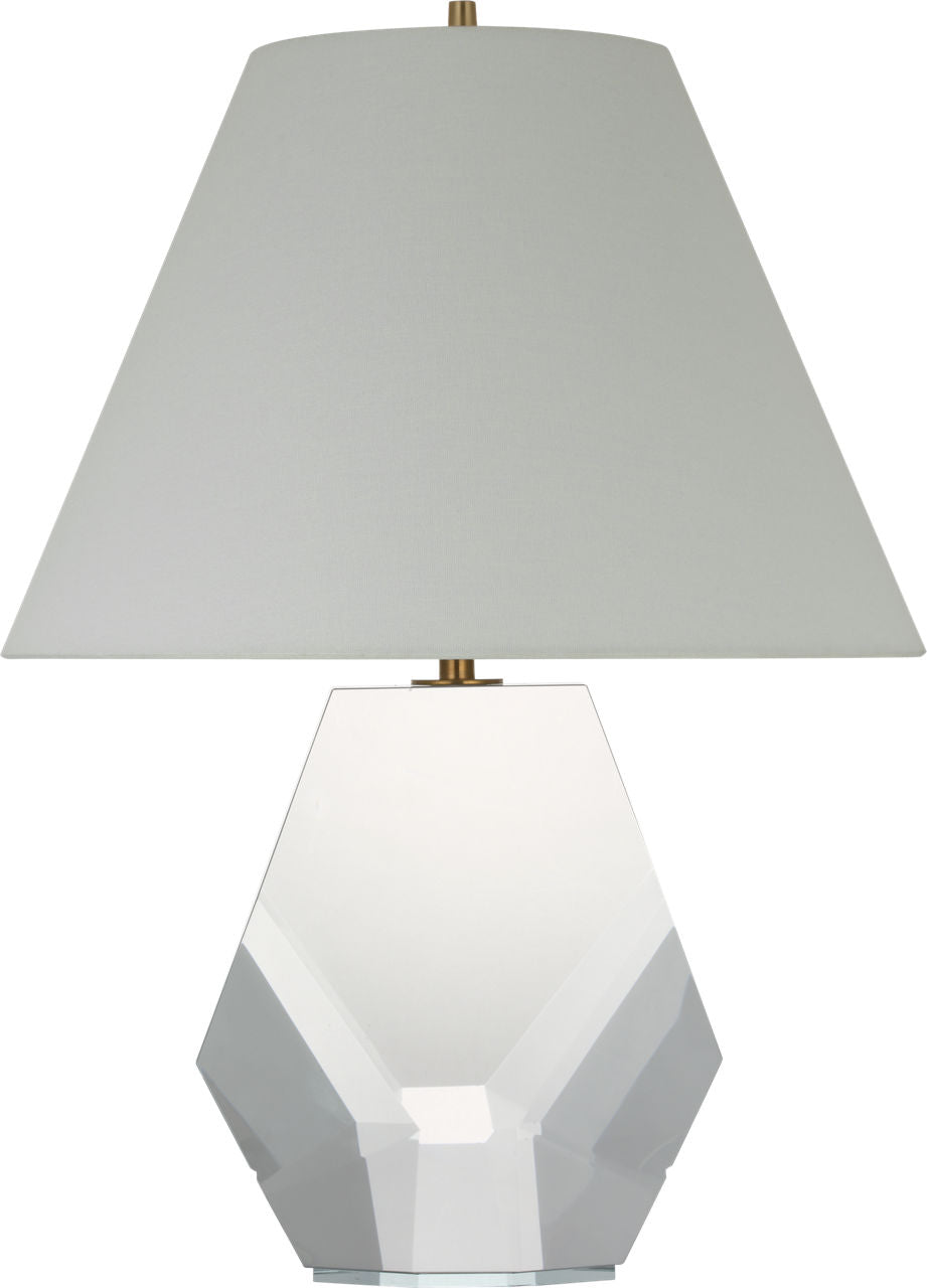 Anthenee 25" Table Lamp | Crystal | Linen Shade