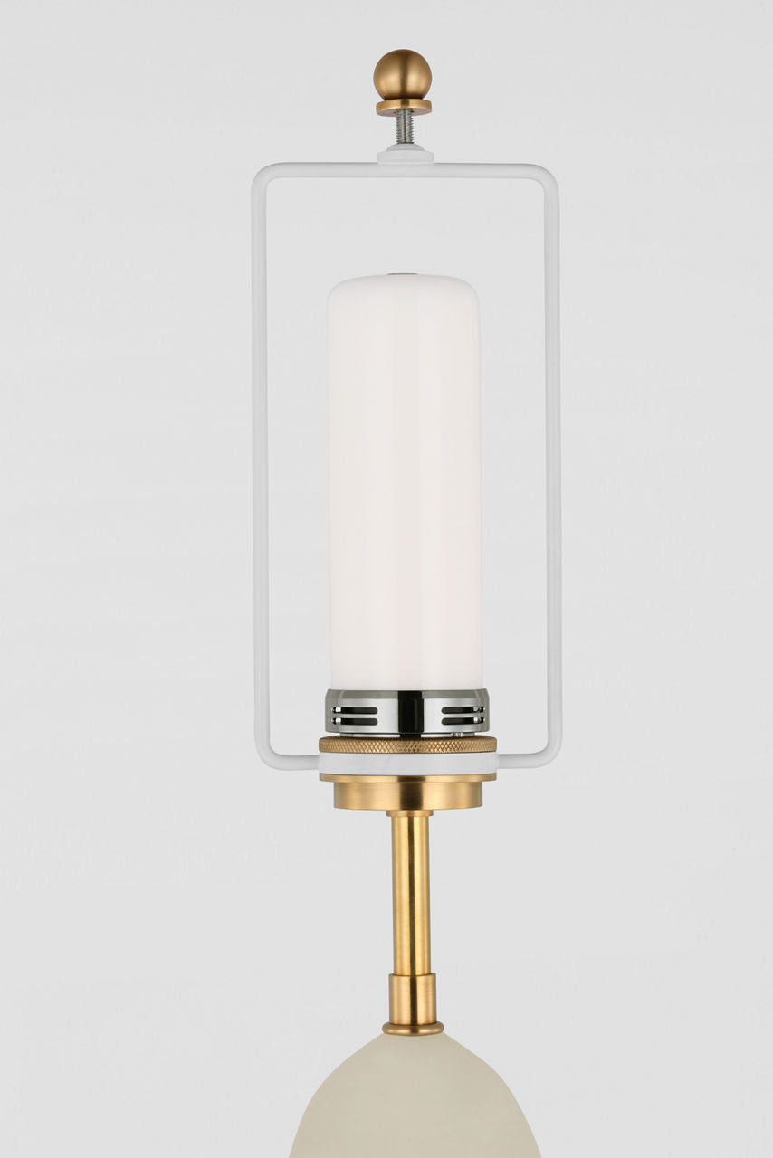Dani Medium Cordless Table Lamp | Alabaster | Linen Shade