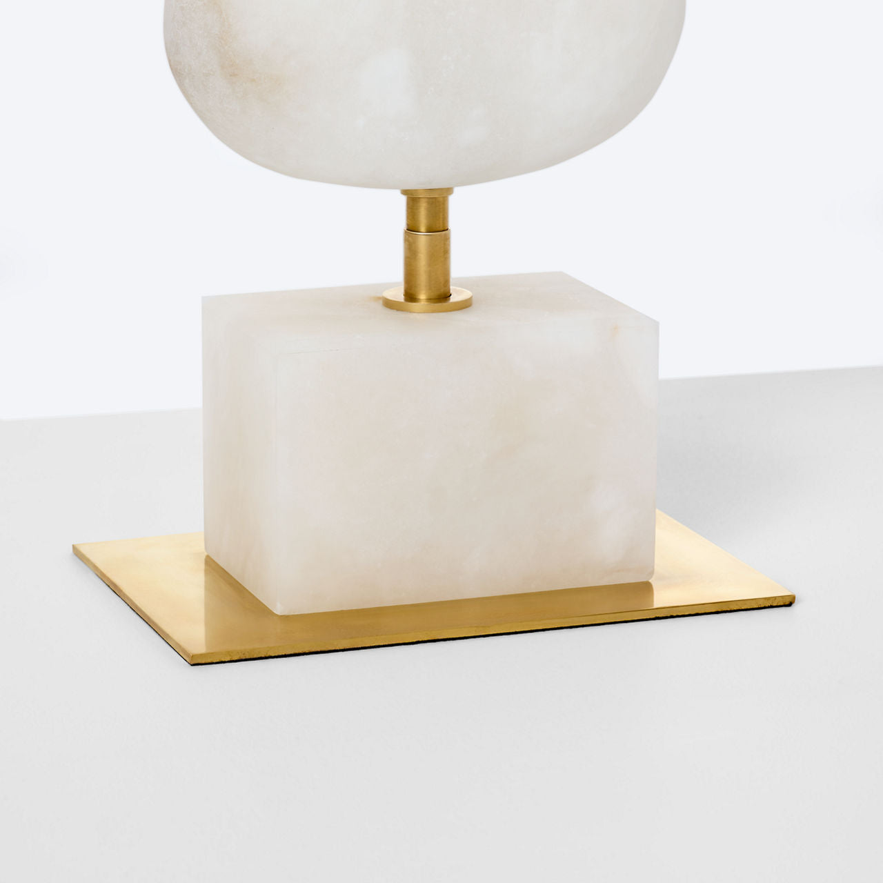 Dani Medium Table Lamp | Alabaster | Linen Shades
