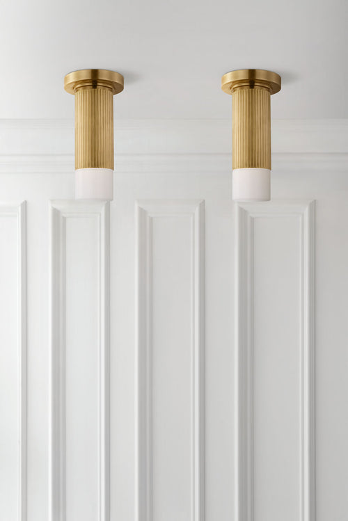 Ace Mini Monopoint Flush Mount | Bronze | White Glass